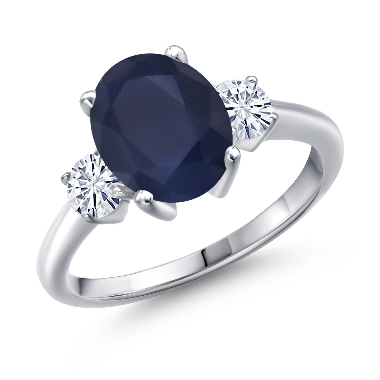 Blue Sapphire - September_6_Ring in 925 Sterling Silver