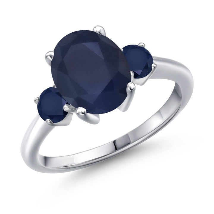 Blue Sapphire - September_5_Ring in 925 Sterling Silver