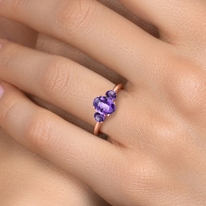 Ring in 925 Rose Gold Plated Silver