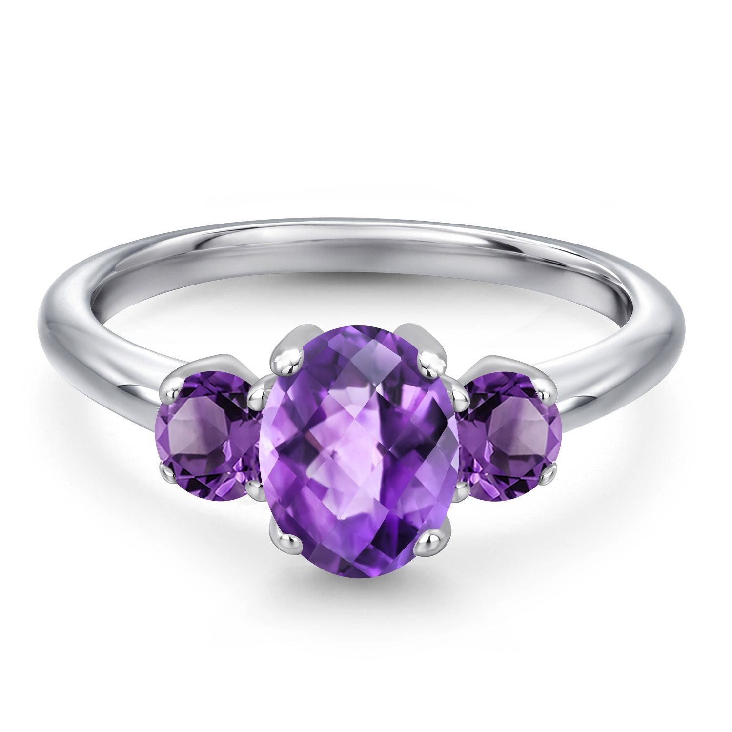 Amethyst_5_Ring in 925 Sterling Silver