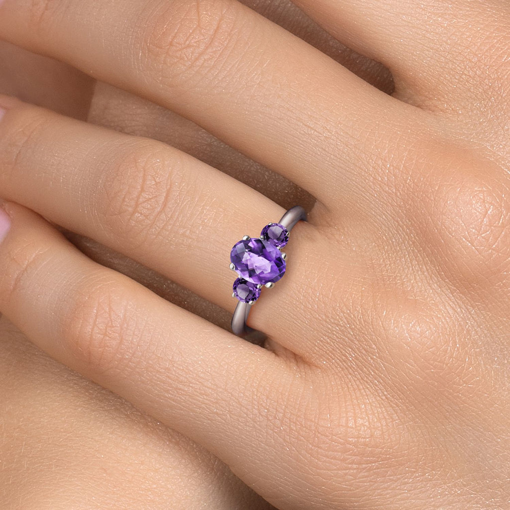 Amethyst_5_Ring in 925 Sterling Silver