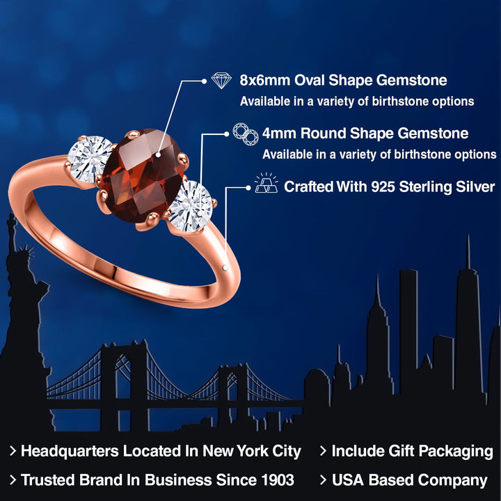 Ring in 925 Rose Gold Plated Silver