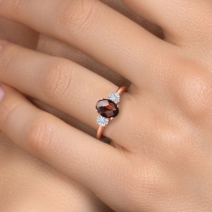 Ring in 925 Rose Gold Plated Silver