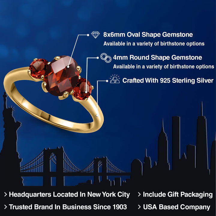 Ring in 925 Yellow Gold Plated Silver