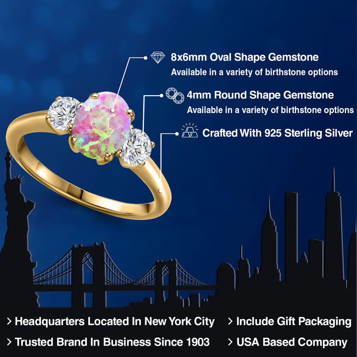 Ring in 925 Yellow Gold Plated Silver