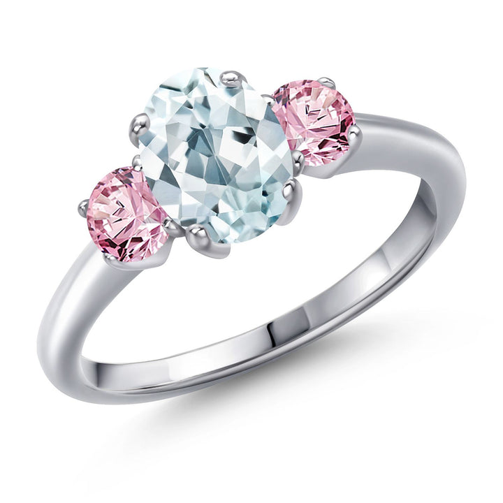 Aquamarine - March_5_Ring in 925 Sterling Silver