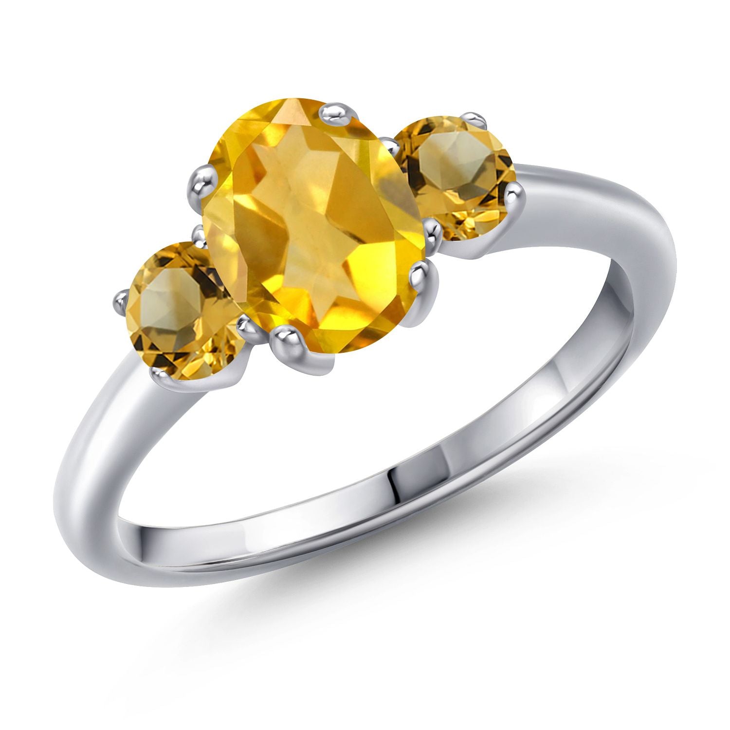Citrine - November_8_Ring in 925 Sterling Silver
