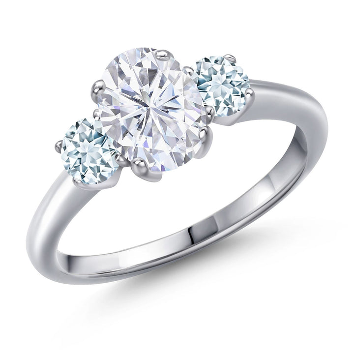 Aquamarine - March_6_Ring in 925 Sterling Silver