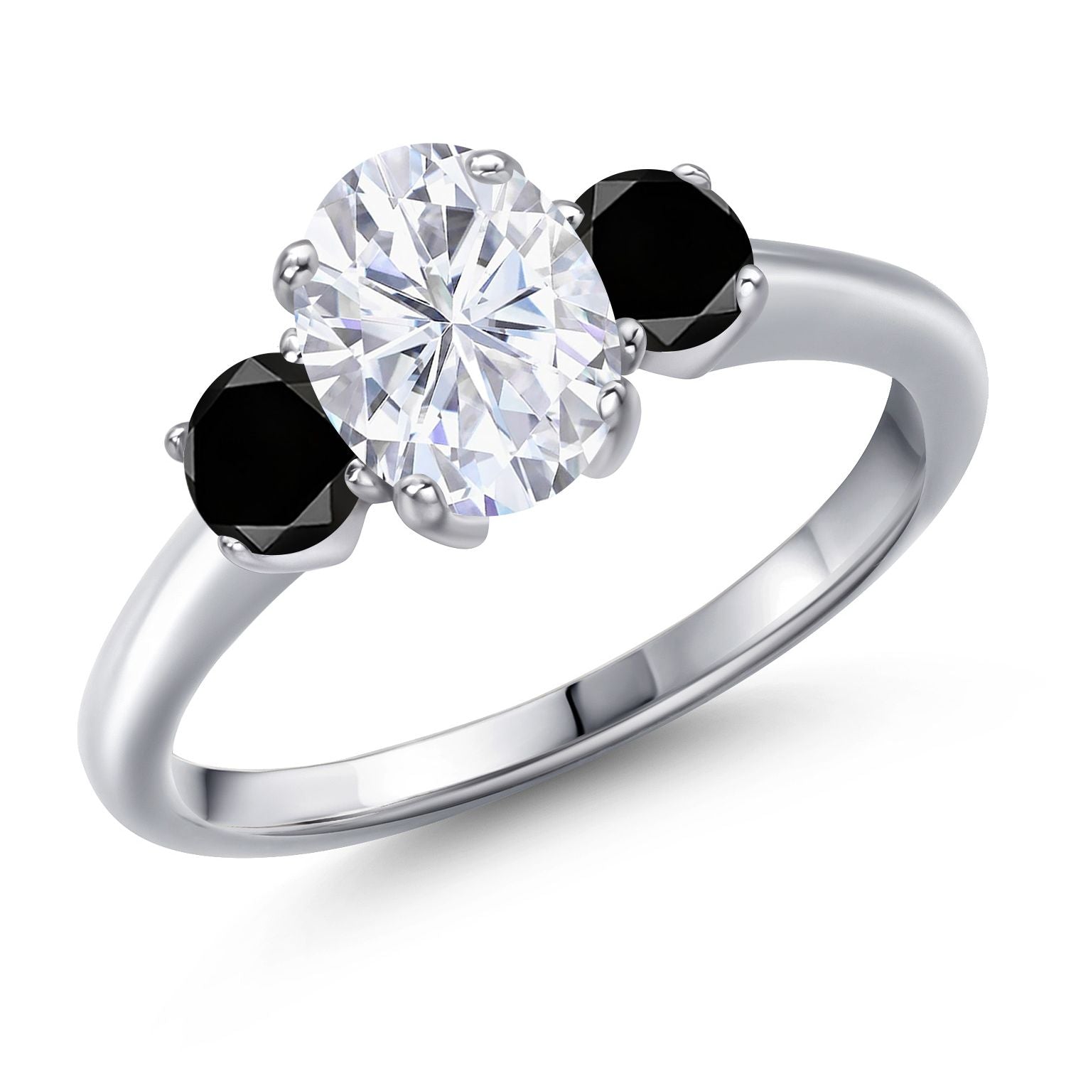 Black Diamond - April_8_Ring in 925 Sterling Silver