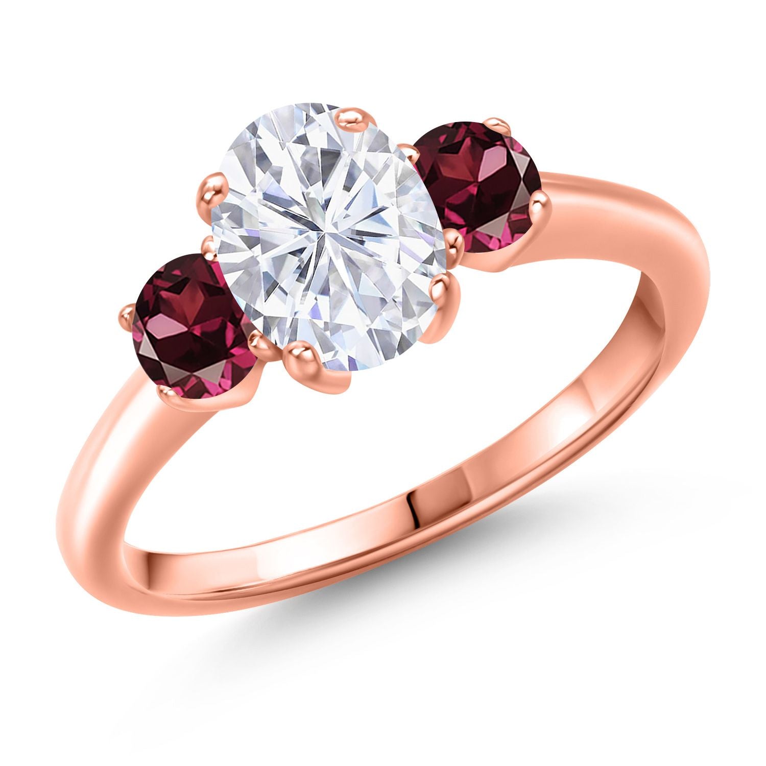Rhodolite Garnet_8_Ring in 925 Rose Gold Plated Silver