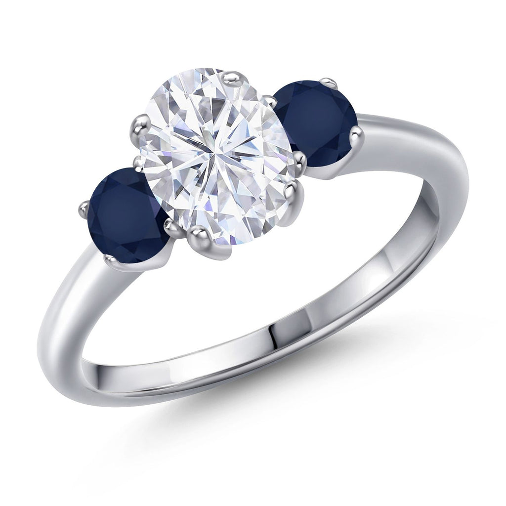 Blue Sapphire - September_8_Ring in 925 Sterling Silver