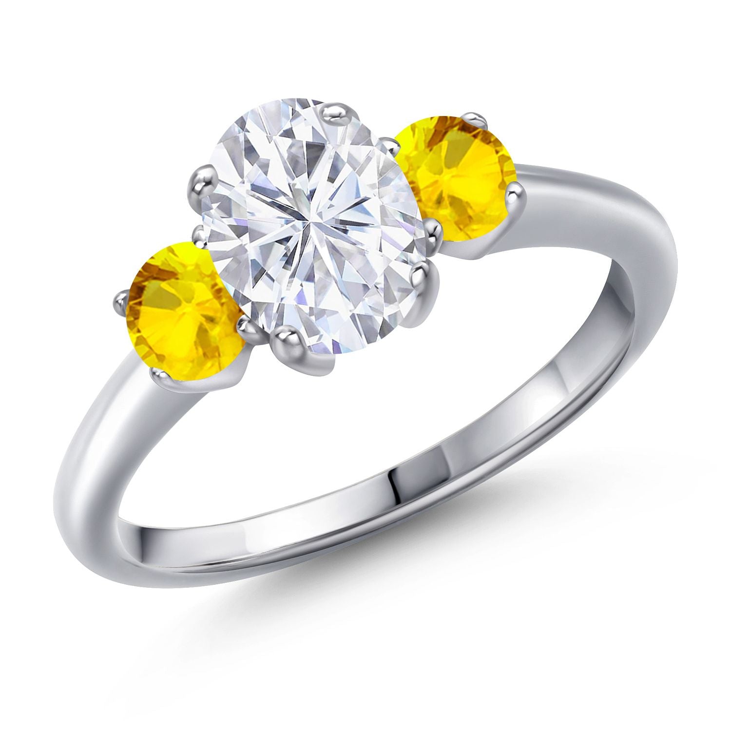 Yellow Sapphire - September_6_Ring in 925 Sterling Silver