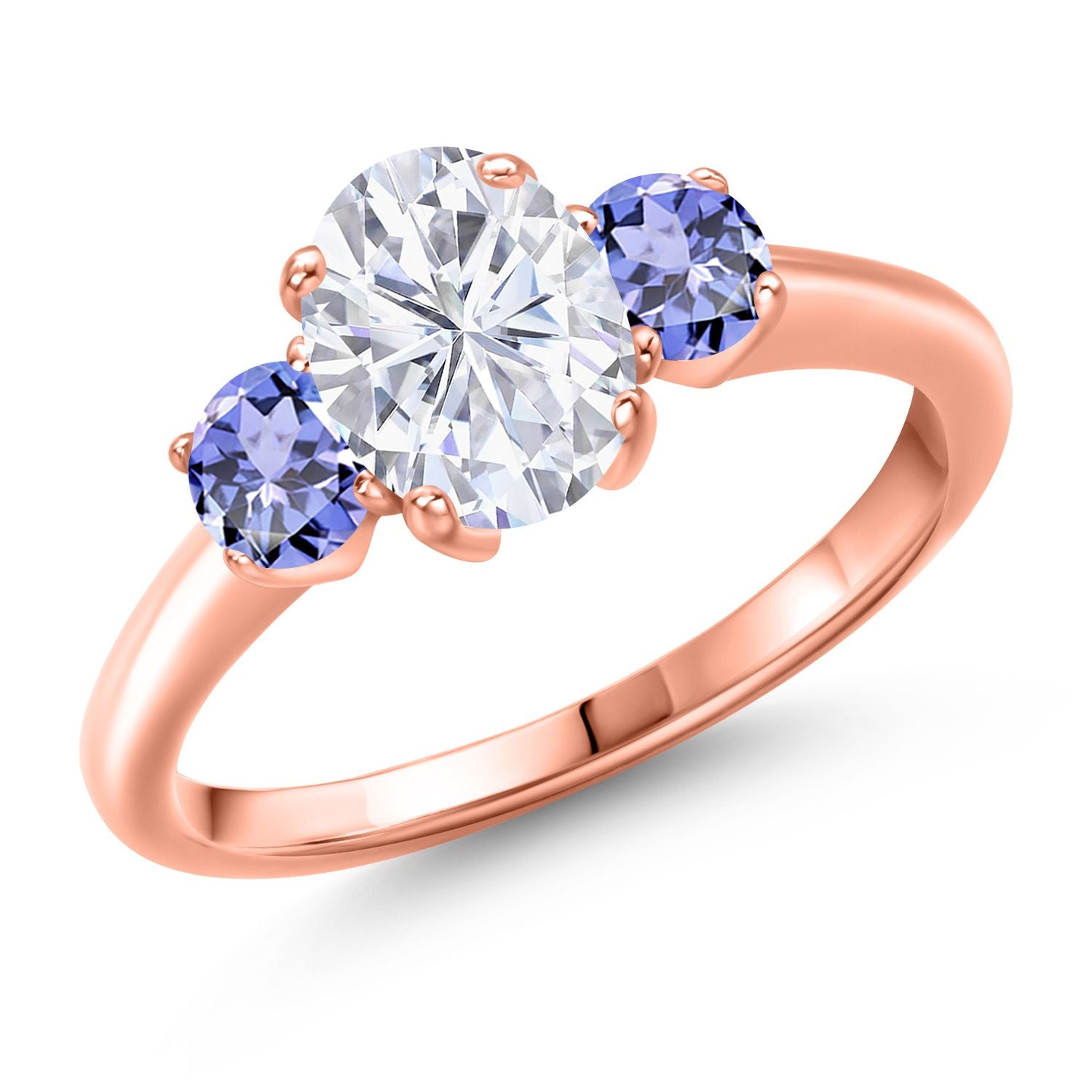 Tanzanite - December_6_Ring in 925 Rose Gold Plated Silver