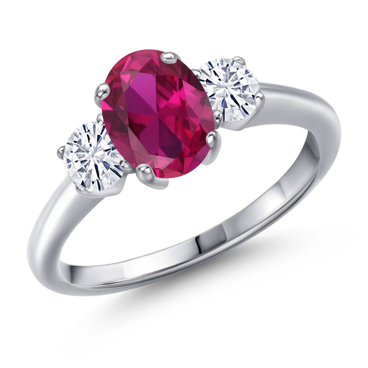 Created Ruby - July_5_Ring in 925 Sterling Silver