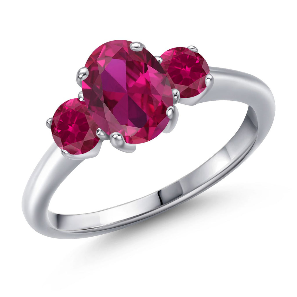 Created Ruby - July_7_Ring in 925 Sterling Silver