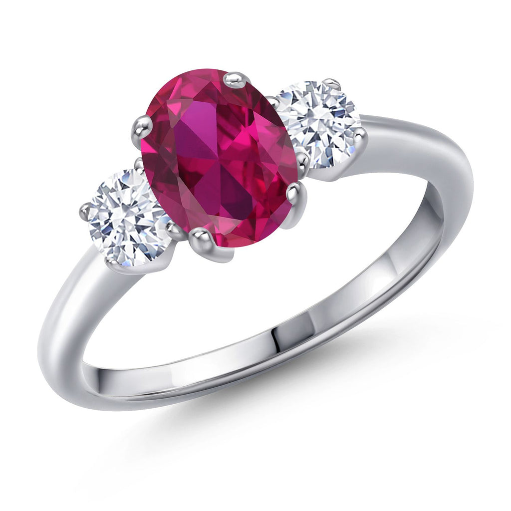 Created Ruby - July_7_Ring in 925 Sterling Silver