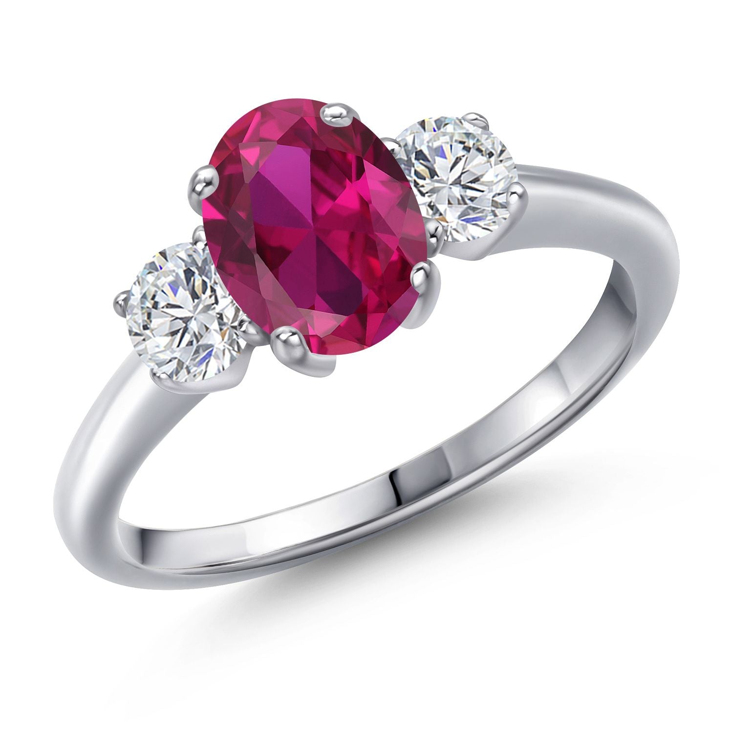 Created Ruby - July_7_Ring in 925 Sterling Silver