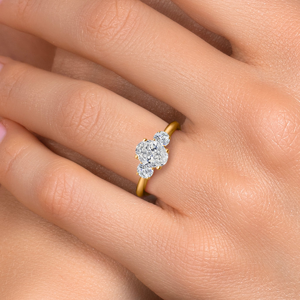 Ring in 925 Yellow Gold Plated Silver