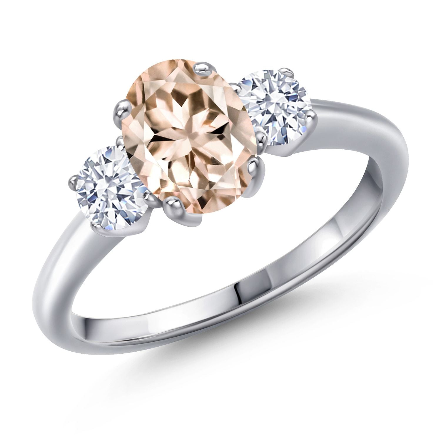 Morganite - October_7_Ring in 925 Sterling Silver