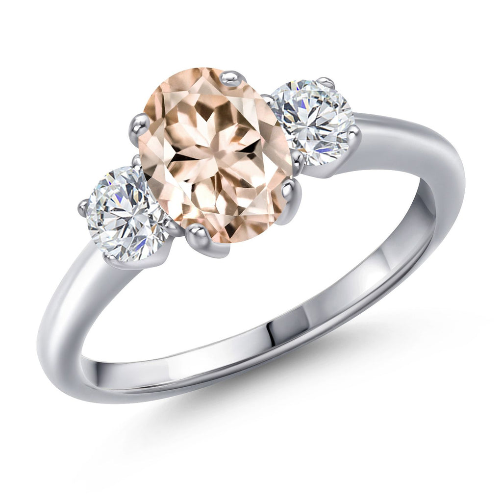 Morganite - October_6_Ring in 925 Sterling Silver