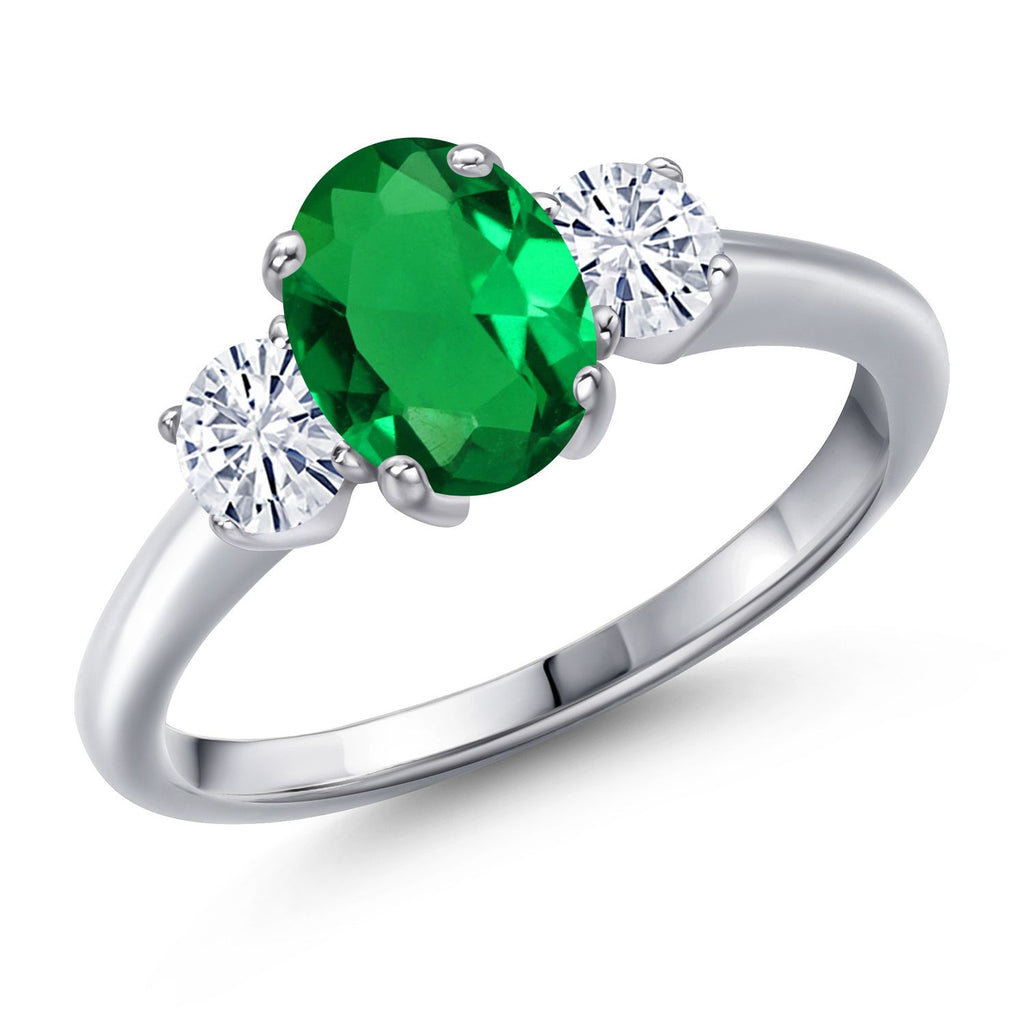 Nano Emerald - May_7_Ring in 925 Sterling Silver