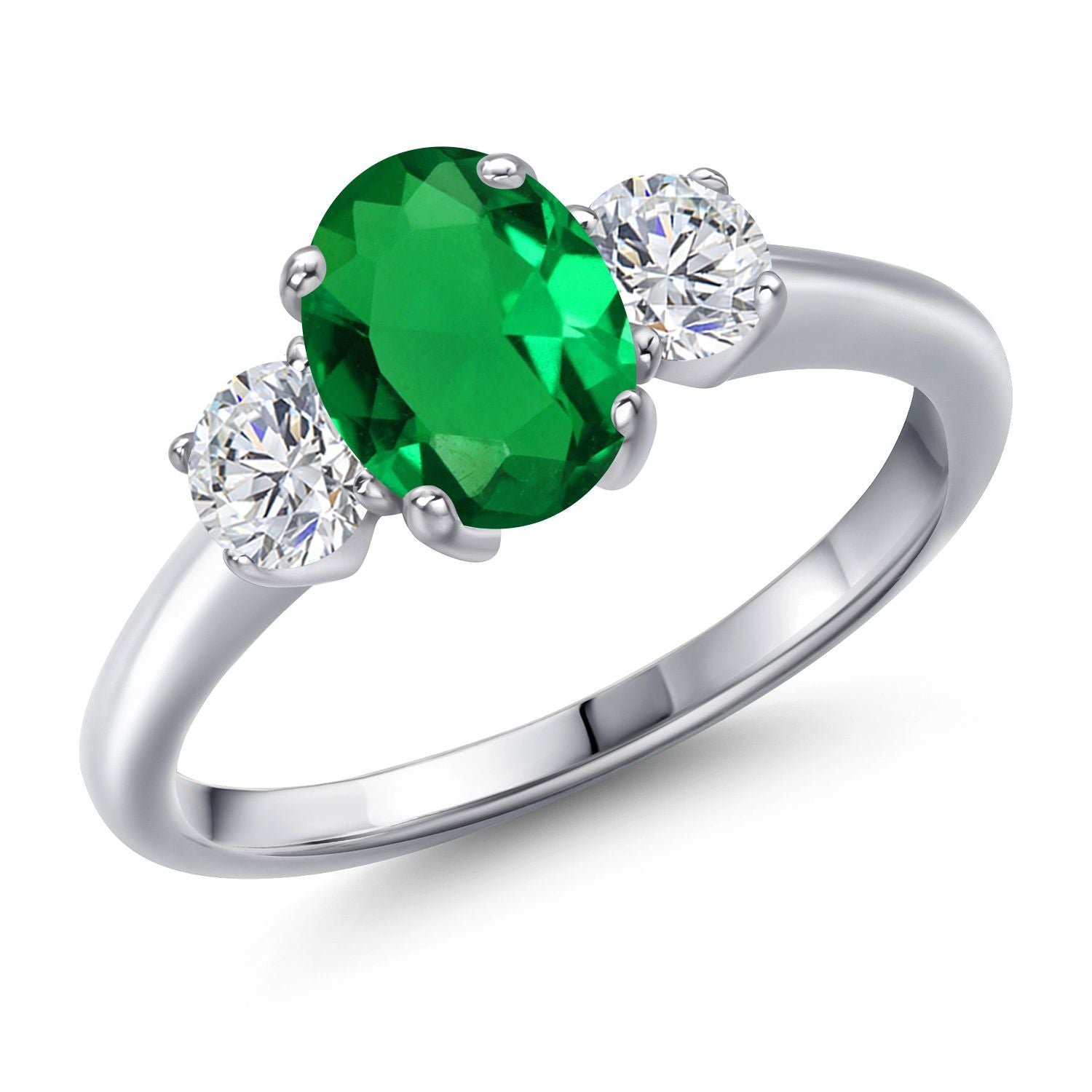 Nano Emerald - May_6_Ring in 925 Sterling Silver