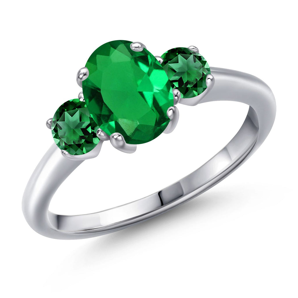 Nano Emerald - May_8_Ring in 925 Sterling Silver