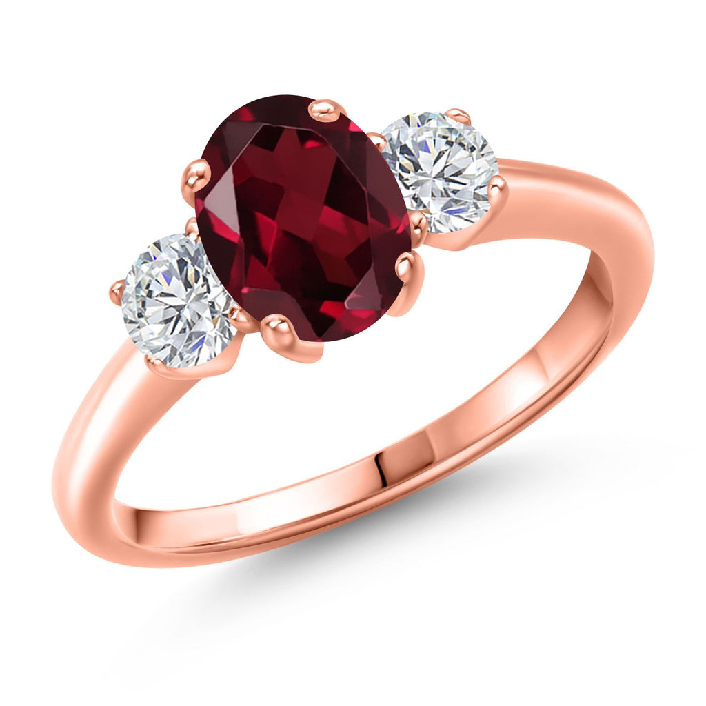Rhodolite Garnet_9_Ring in 925 Rose Gold Plated Silver
