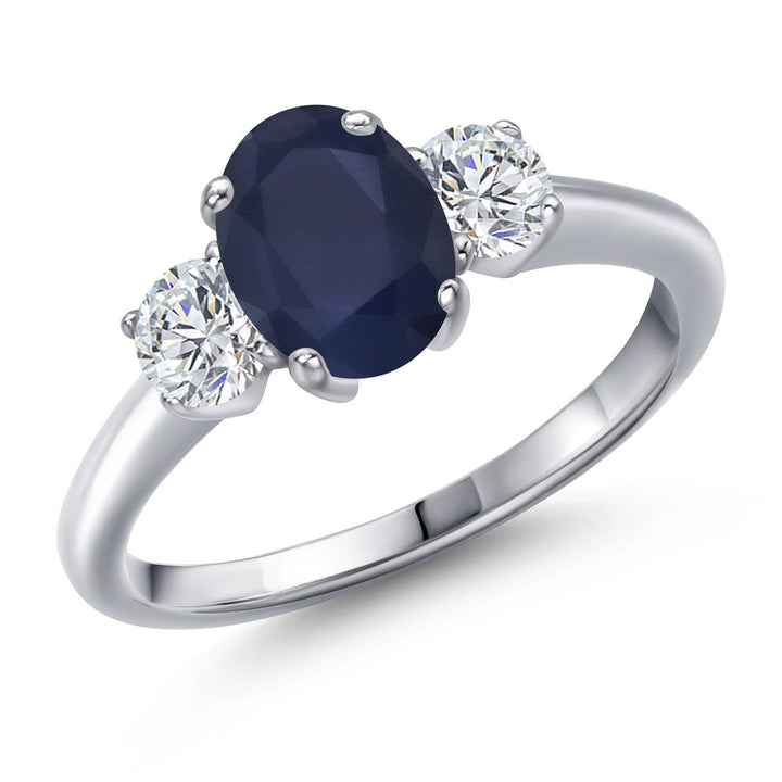 Blue Sapphire - September_7_Ring in 925 Sterling Silver