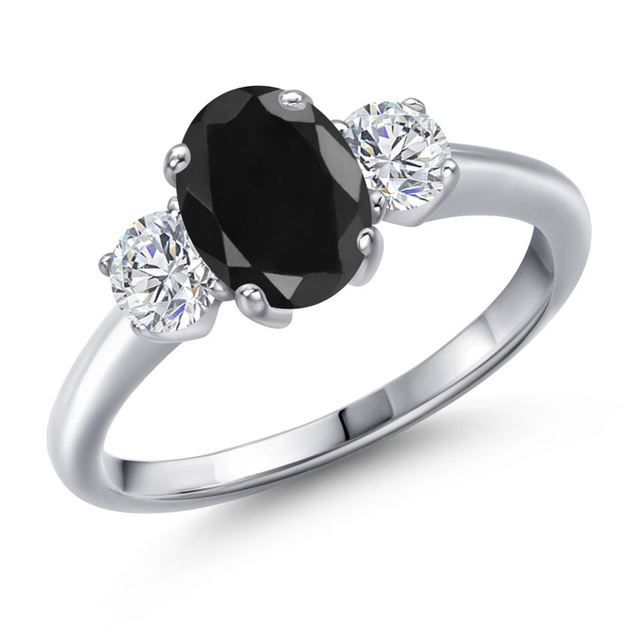 Black Sapphire - September_5_Ring in 925 Sterling Silver