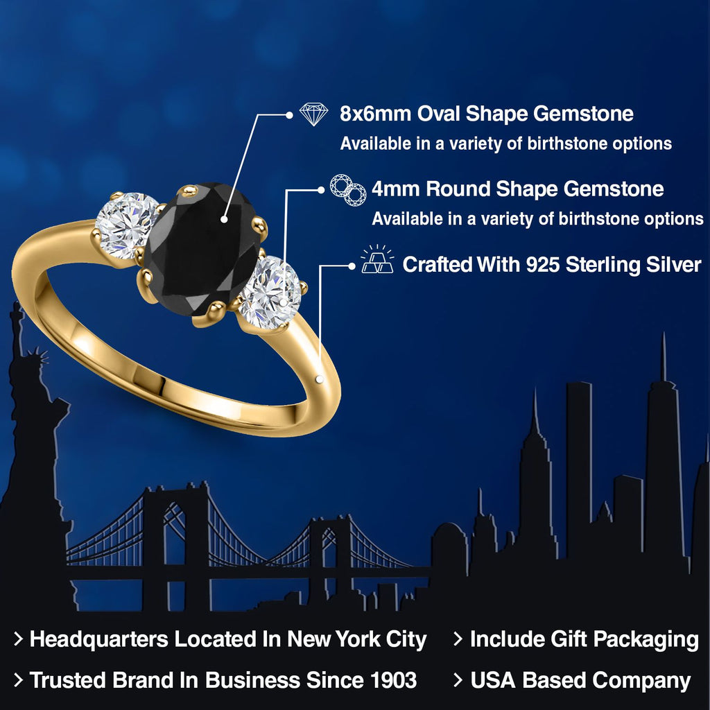 Ring in 925 Yellow Gold Plated Silver