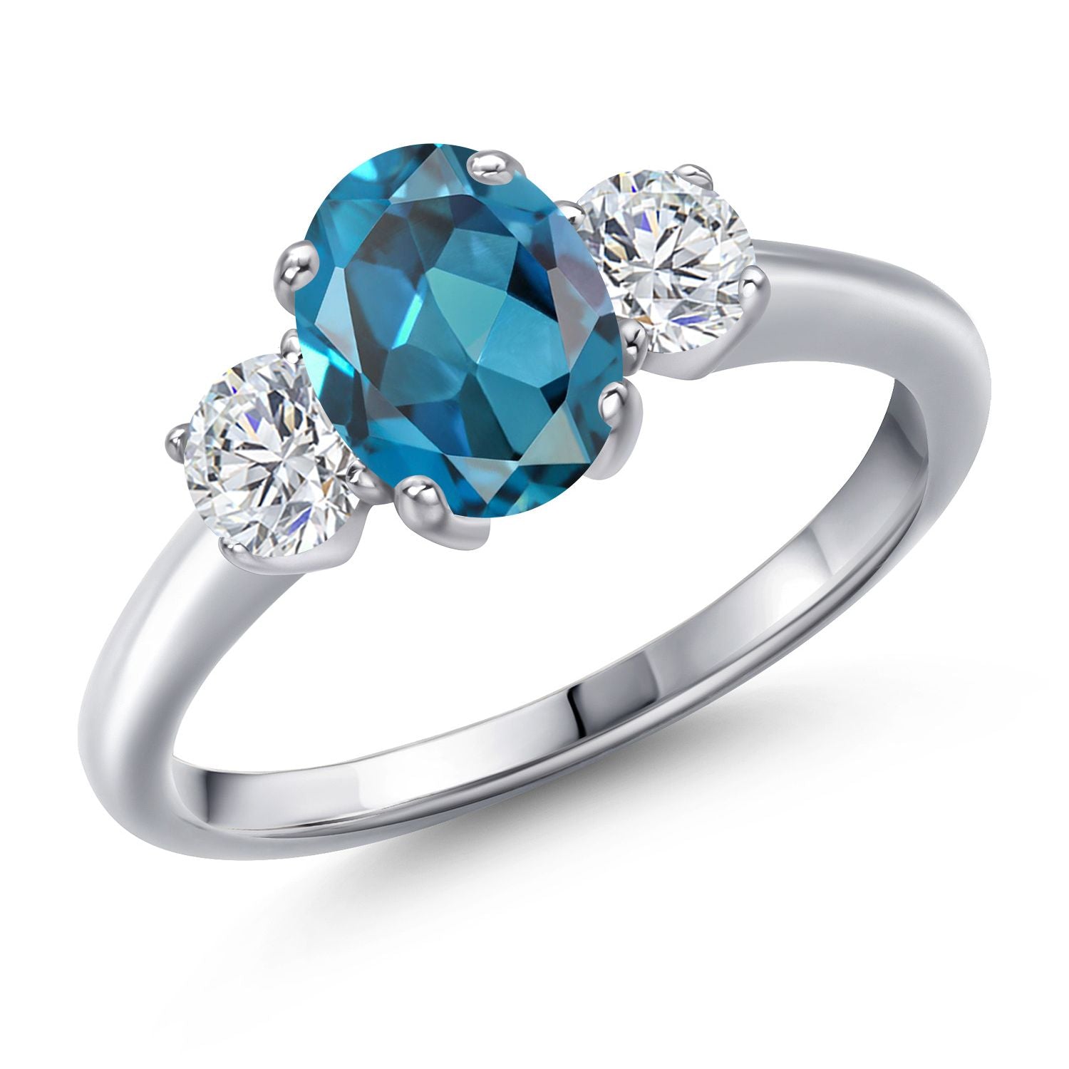 London Blue Topaz - November_6_Ring in 925 Sterling Silver