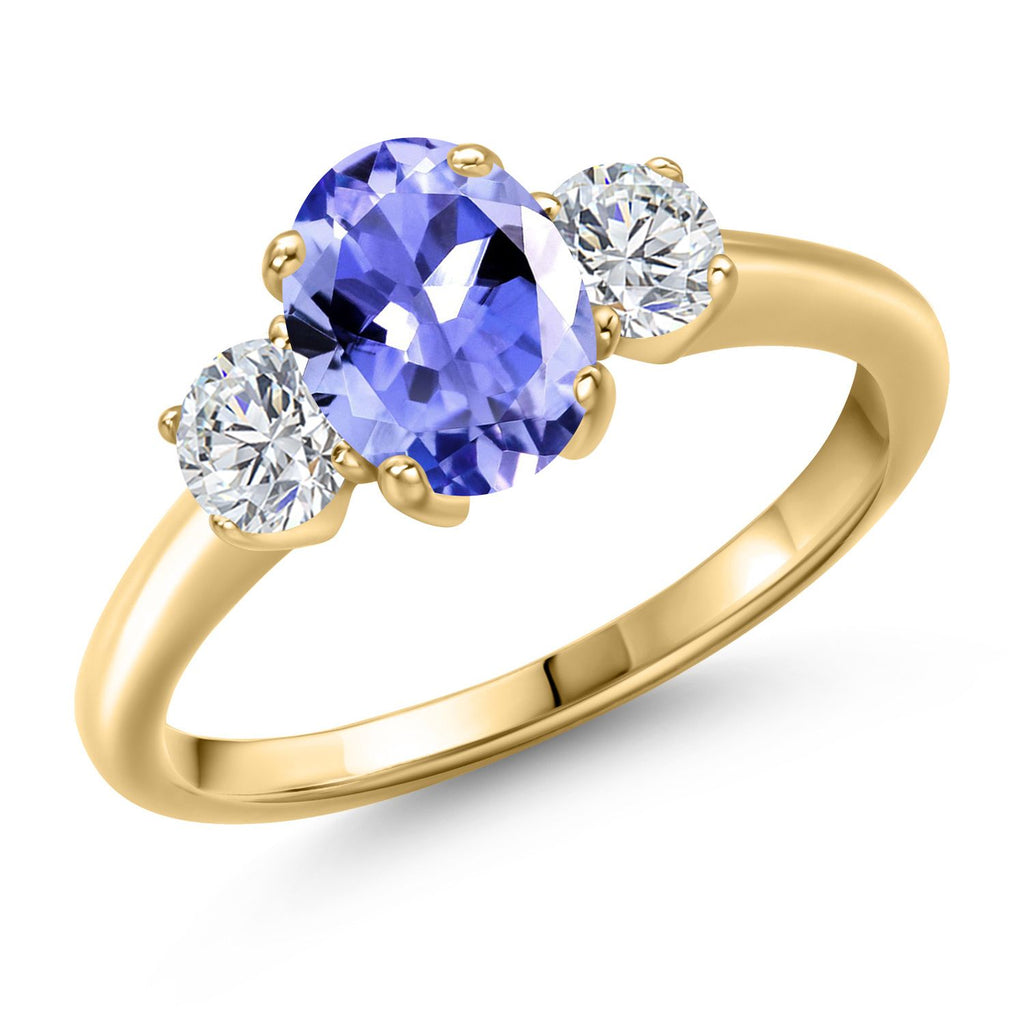 Tanzanite - December_6_Ring in 925 Yellow Gold Plated Silver