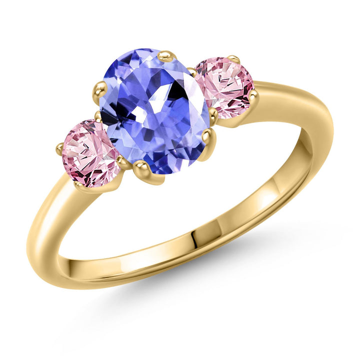 Tanzanite - December_5_Ring in 925 Yellow Gold Plated Silver
