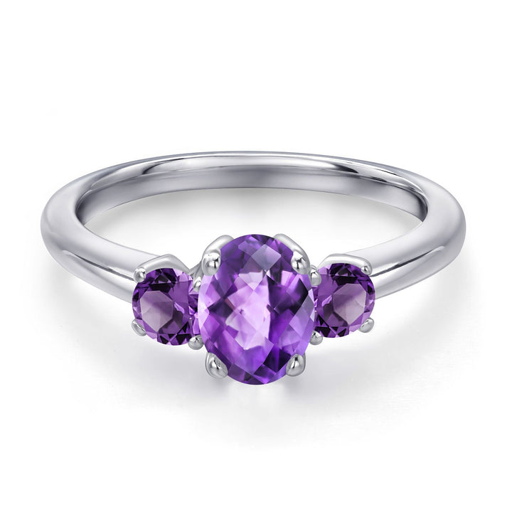Amethyst_5_Ring in 925 Sterling Silver