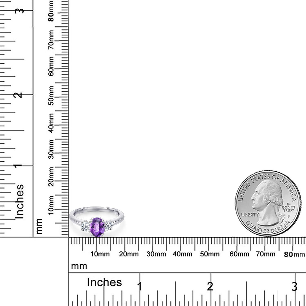 Amethyst and Topaz_5_Ring in 925 Sterling Silver
