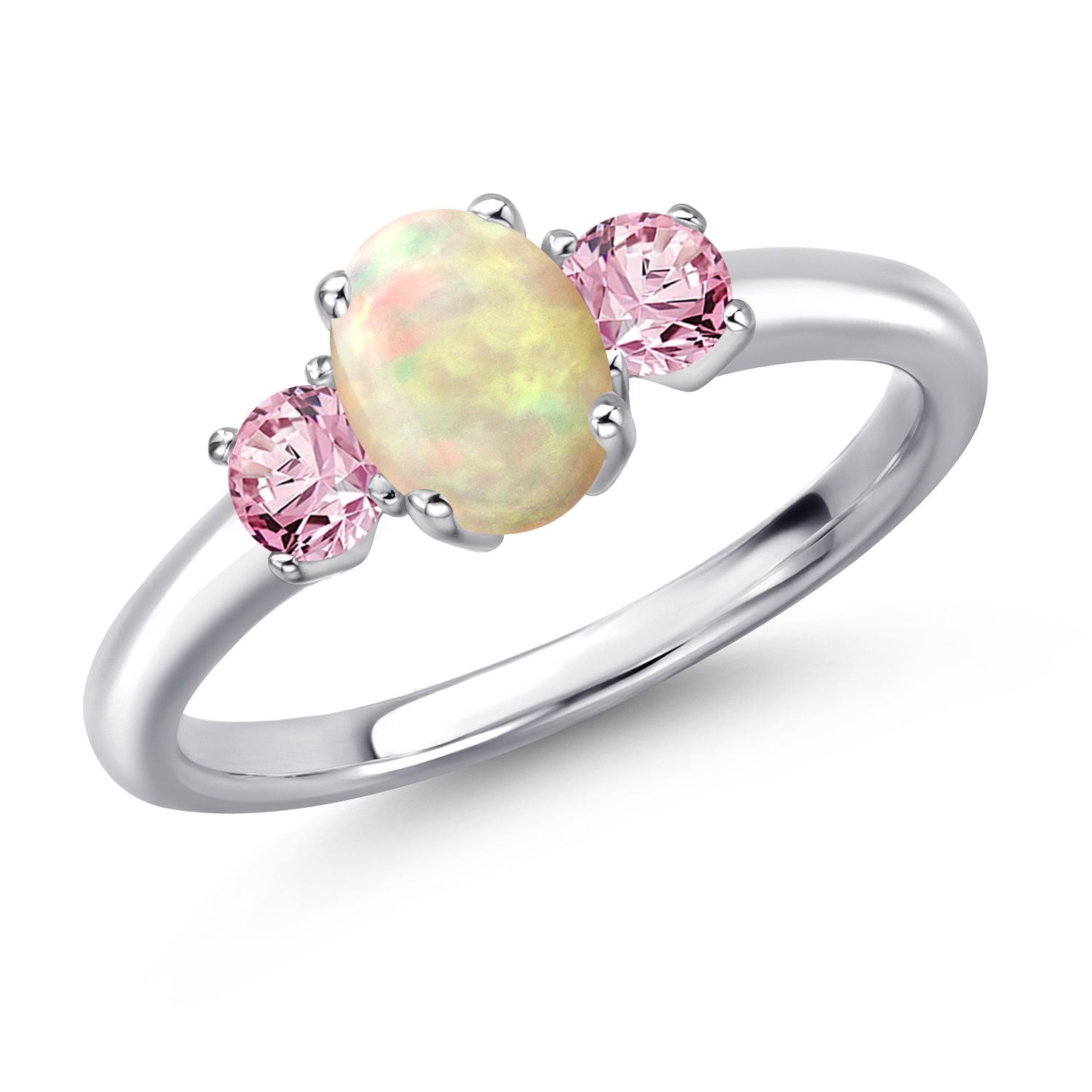 Ethiopian Opal-Cabochon - October_9_Ring in 925 Sterling Silver