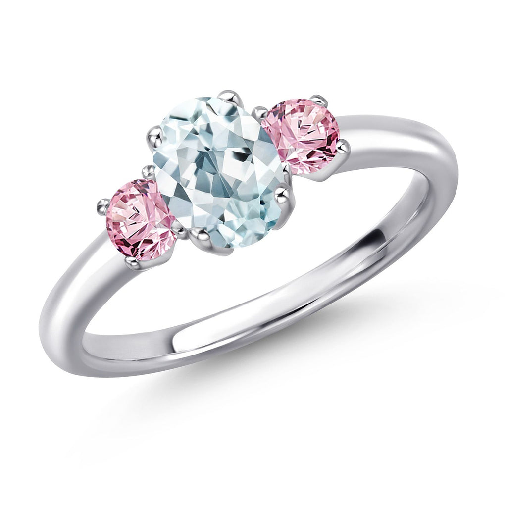 Aquamarine - March_5_Ring in 925 Sterling Silver