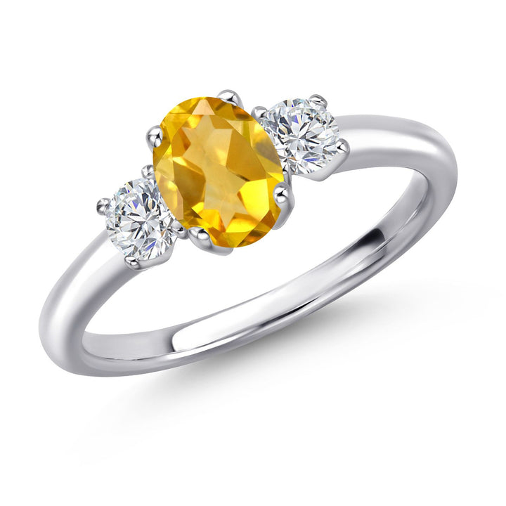Citrine - November_5_Ring in 925 Sterling Silver