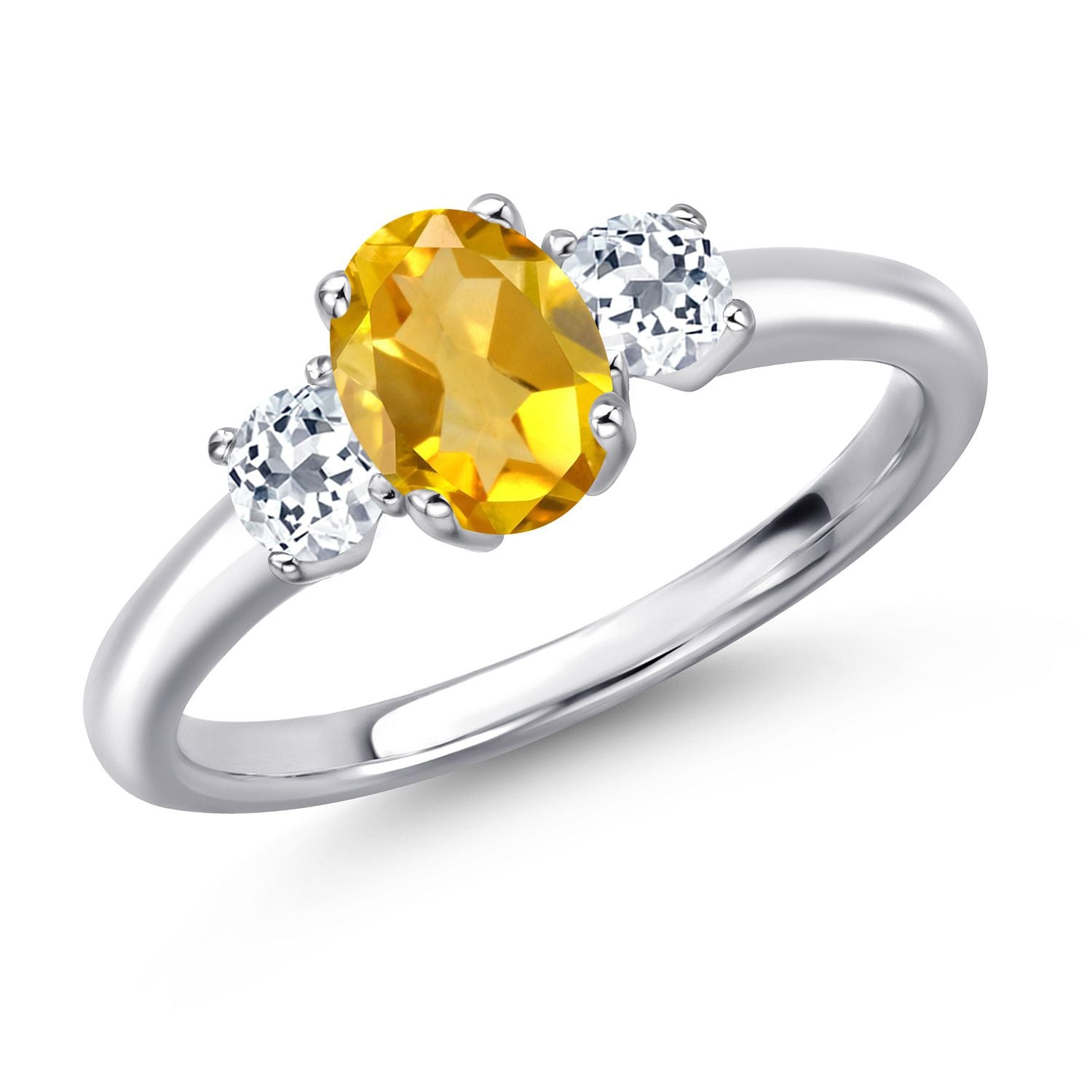 Citrine - November_8_Ring in 925 Sterling Silver