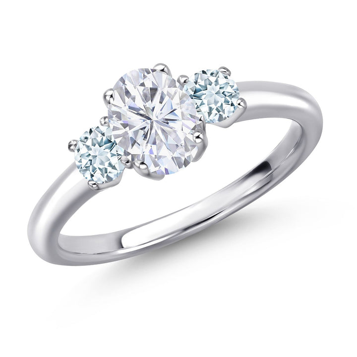 Aquamarine - March_6_Ring in 925 Sterling Silver