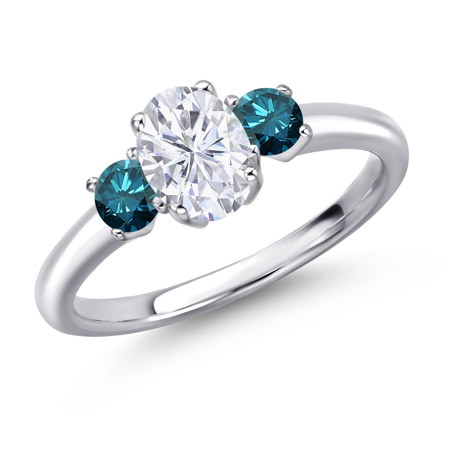 Blue Diamond - April_6_Ring in 925 Sterling Silver