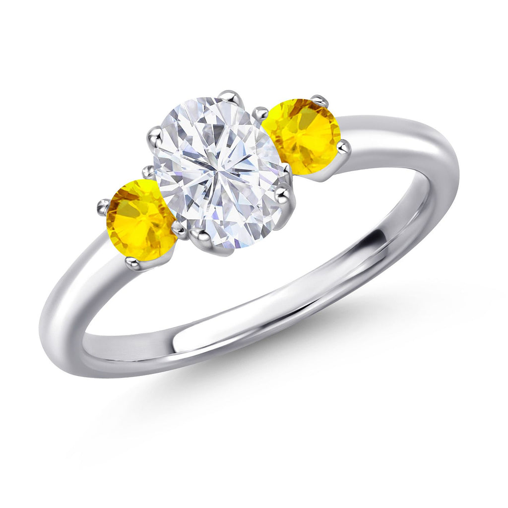 Yellow Sapphire - September_7_Ring in 925 Sterling Silver