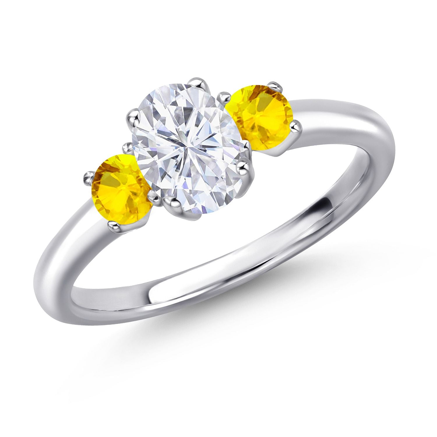 Yellow Sapphire - September_6_Ring in 925 Sterling Silver
