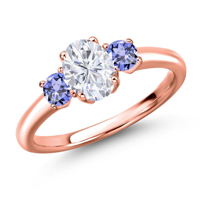 Tanzanite - December_5_Ring in 925 Rose Gold Plated Silver