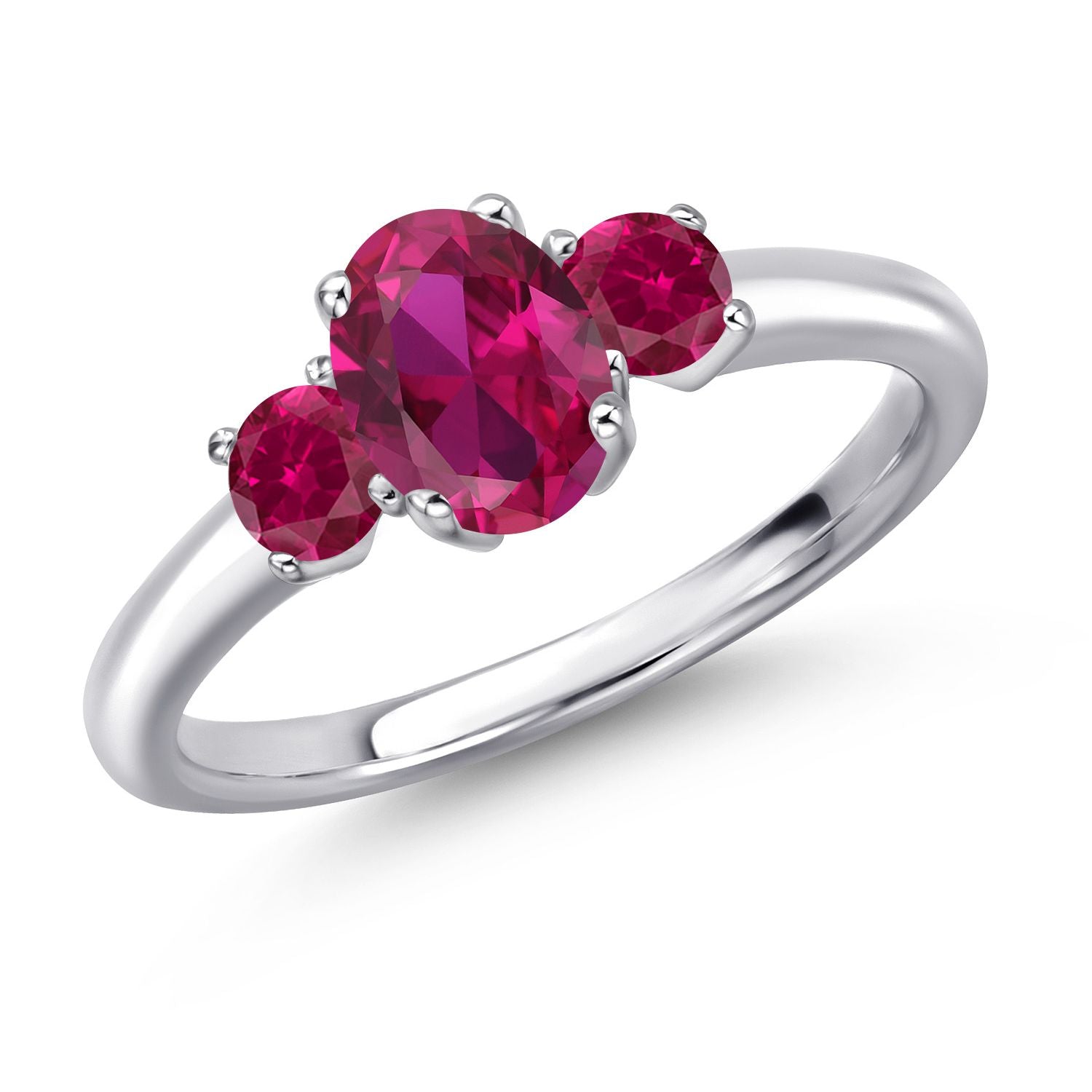 Created Ruby - July_7_Ring in 925 Sterling Silver