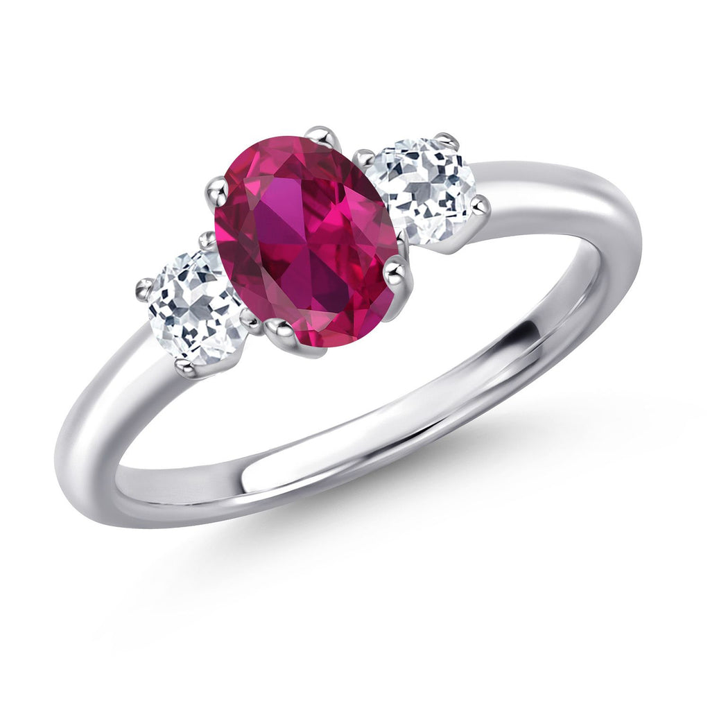 Created Ruby - July_7_Ring in 925 Sterling Silver
