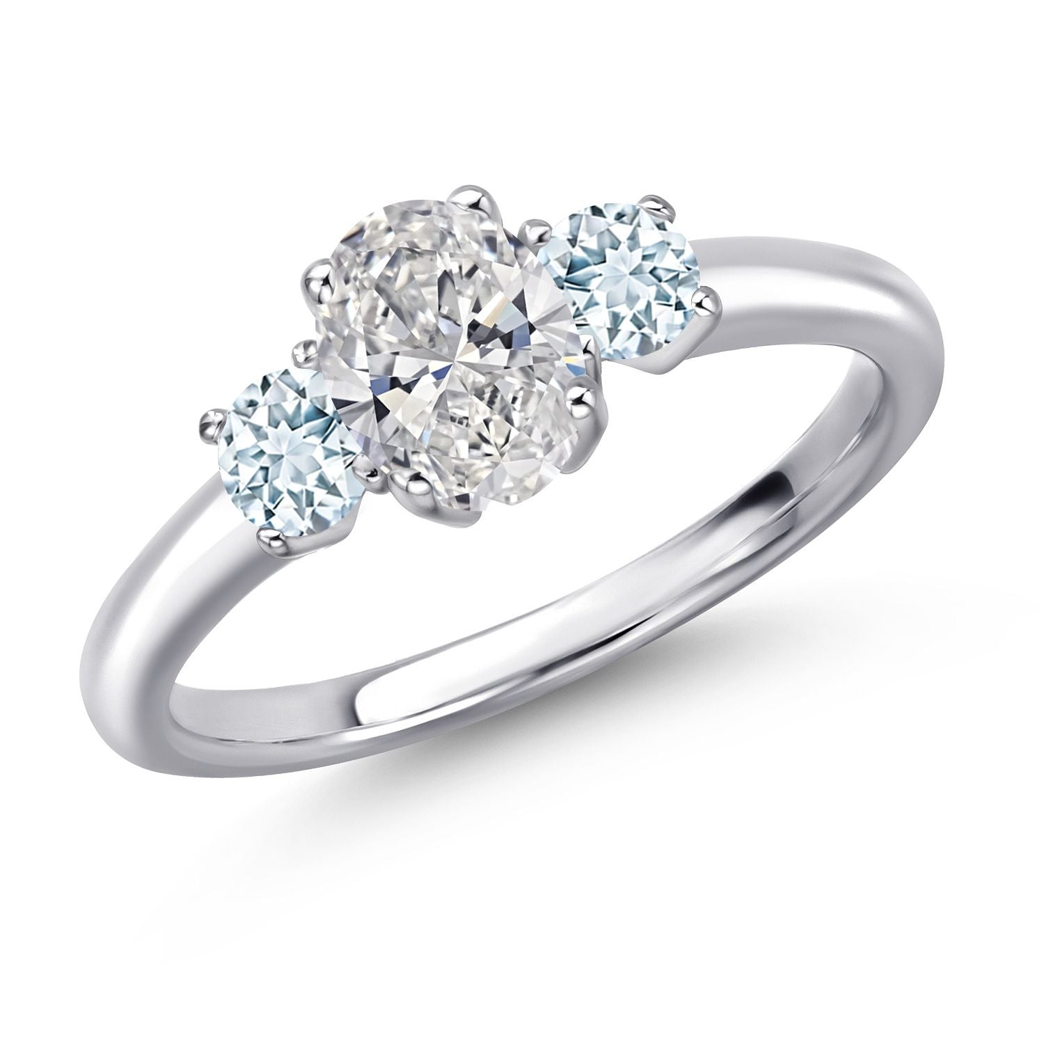 Aquamarine - March_7_Ring in 925 Sterling Silver