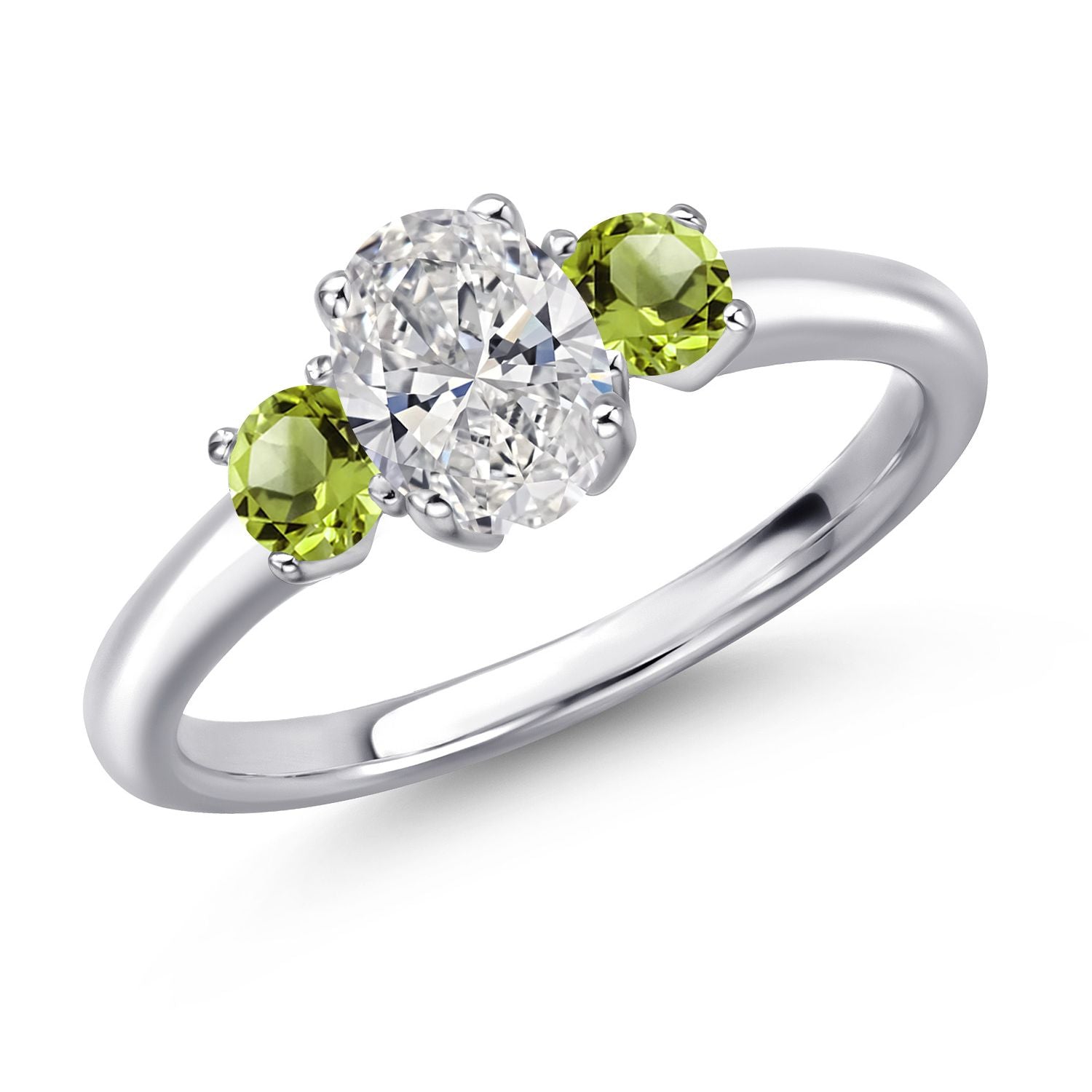 Peridot - August_7_Ring in 925 Sterling Silver