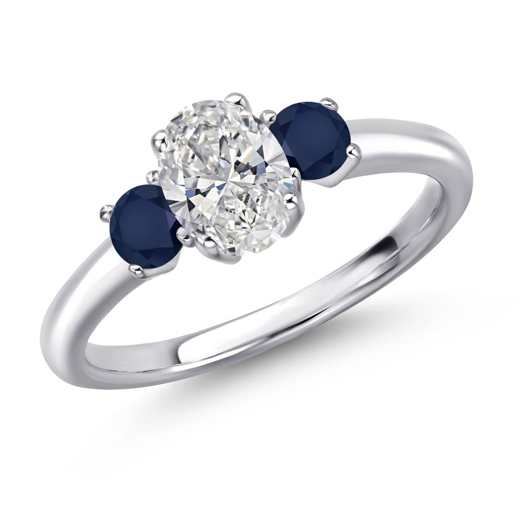 Blue Sapphire - September_9_Ring in 925 Sterling Silver